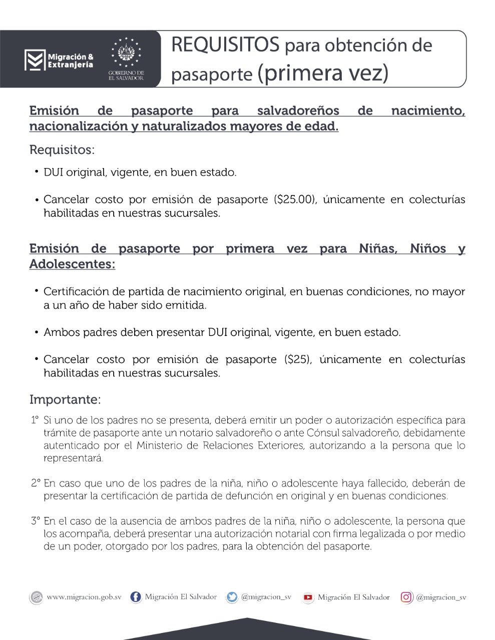 Requisitos para obtener pasaporte | Direcci\u00f3n General de ...